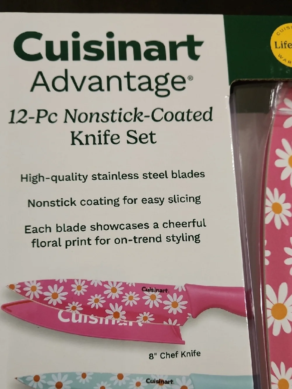 Cuisinart Floral 12-Pc Knife with Daisy Pattern